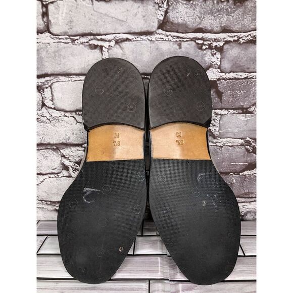 Sam Bork Fog Gray Leather Loafers Rubber Sole Dress Shoes Men’s Sz 8.5M US/42EU - Picture 9 of 16